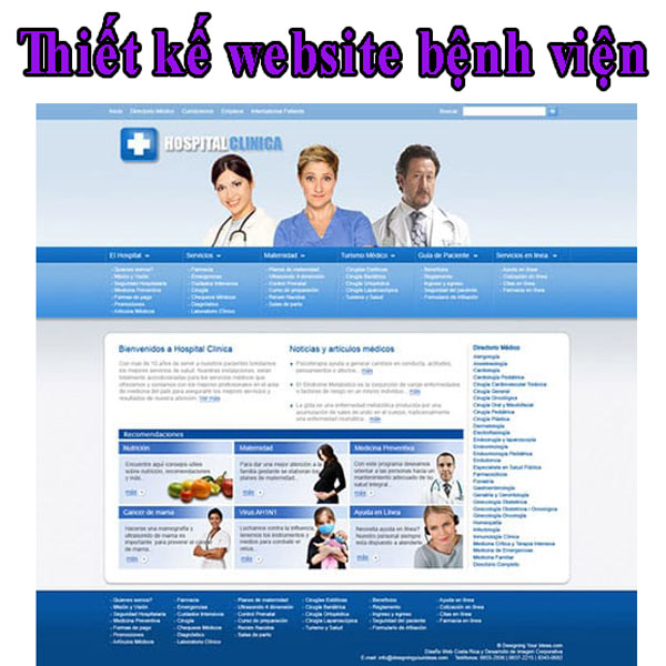 thiết kế website bệnh viện chuyên nghiệp BTTV